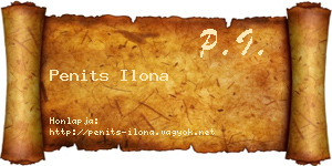 Penits Ilona névjegykártya